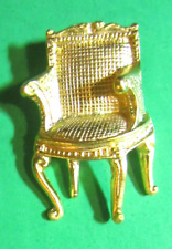 VINTAGE CHAIR CHIPPENDALE STYLE LEGS FURNITURE GOLD METAL SHANK BUTTON-N14 picture