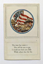 WWI Patriotic Soldier Postcard~The Time Has Come~Christy Col Series 1~Unposted picture