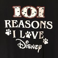 Authentic Disney Parks 101 Dalmatians Black Short Sleeve Women's Large T-Shirt picture