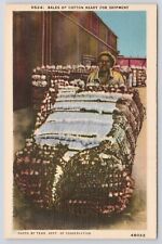 Tennessee Department Of Conservation Bales Of Cotton Linen Postcard picture
