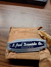 Vintage I. Paul Daemicke Co.  Name Plate 4in x 1 1/2in picture