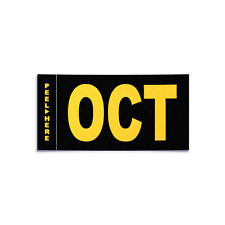 OCTOBER - California License Plate - Legacy Black Yellow Month Sticker - DMV Tag picture