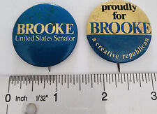 VTG Lot of 2 Edward Brooke Massachusetts Senate Political Campaign Pin Buttons picture