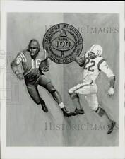 1969 Press Photo Drawing showing the logo for College Football's first 100 years picture