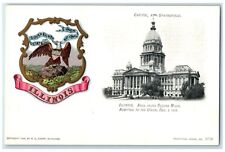 c1905 Square Miles Union Exterior Building Capitol Springfield Illinois Postcard picture