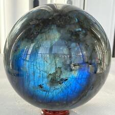 2600g Natural labradorite ball rainbow quartz crystal sphere gem reiki healing picture