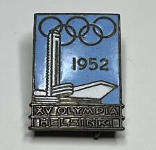 1952 Helsinki  Olympic  Pin ~ XV Olympia ~ vintage cloisonné picture