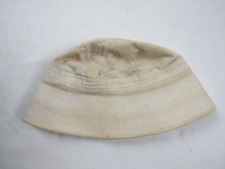 Vtg 1940s WWII US Navy Blank Distressed White Dixie Cup Sailor Cap Hat USN 40s picture