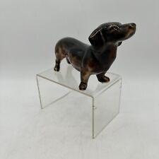Vintage Glazed Porcelain Dachshund Dog Figurine picture