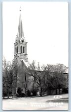 Jordan Minnesota MN Postcard RPPC Photo St. John's Catholic Church c1940's picture