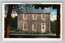 Lisbon OH-Ohio, Old Stone Tavern, Antique Vintage Souvenir Postcard picture