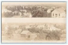 c1910's Bird's Eye View Of Burwell Nebraska NE Dual View RPPC Photo Postcard picture