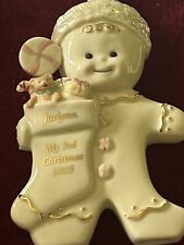 Lenox 2005 Annual Gingerbread Man Ornament Stocking Personalized “JAELYNN” picture