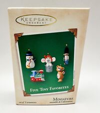 Hallmark Keepsake Five Tiny Favorites MINIATURE Ornament Set 2002 picture