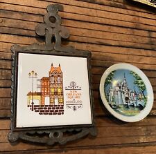 Vintage (2) Disneyland - New Orleans Square Souvenir Trivet Disney & Dish Tray picture