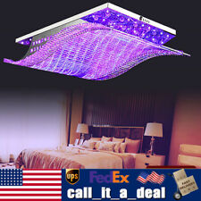 K9 Crystal Ceiling Light LED 4-Color Chandelier Luxury Fixture Living Room Decor picture