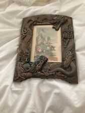 vintage oriental picture In Metal Dragon Frame picture