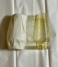 Set of 2 Vintage Amber Glass Shade Anchor Hocking Soreno picture