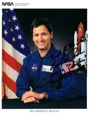 LAWRENCE J. DELUCAS signed 8x10 NASA ASTRONAUT litho photo GREAT CONTENT picture