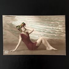 1920s French Glamour Fashion SWIMSUIT FLAPPER Bathing Beauty RPPC 10315/5 picture