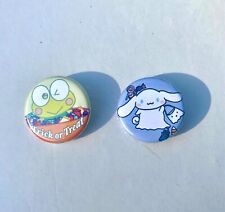 Sanrio Set of 2 Halloween/Holiday Themed Pins/Buttons of Keroppi and Cinnamoroll picture
