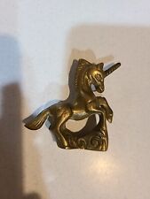 Cute vintage brass unicorn figurine ~ Miniature ~ 2.75