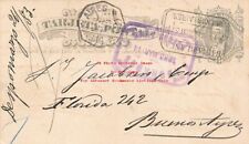Tarjeta Postal, Postal Card, Argentina, Buenos Aires 1883 Cancel picture