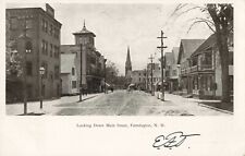Looking Down Main Street, Farmington, New Hampshire NH - c1905 Vintage Postcard picture