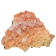 Natural Rare Pink Apophyllite Crystals on Peach Heulandite from India 250g picture