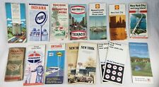 Vintage Gas Station Advertising Sign Road Maps Texaco Standard Oil Pure Sign LOT picture