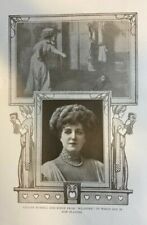 1908 Vintage Magazine Illustration Actress Lillian Russell picture