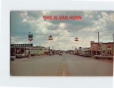 Postcard Main Street Looking West Van Horn Texas USA picture