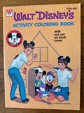 Vintage 1974 Walt Disney's Activity Coloring Book Unused Whitman Cut-Out on back picture