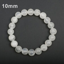4/6/8/10mm Natural Selenite Bracelet Gemstone Beads Crystal Healing Reiki Gifts picture