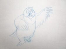 1981 FOX and the HOUND owl Walt Disney ORIGINAL PRODUCTION cel DRAWING picture