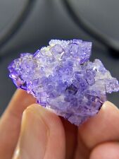 Exquisite natural Purple core transparent cubic fluorite crystal-Yaogangxian picture