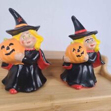 Vintage Halloween Ceramic Witches Duncan Ceramic Witch Retro Halloween Decor picture