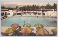 Santa Barbara California, Coral Casino Biltmore Hotel Pool, Vintage Postcard picture
