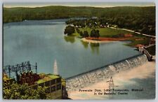 Postcard Power Site Dam Lake Taneycomo Missouri C7 picture
