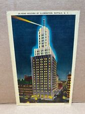 Rand Building by Illumination Buffalo New York Linen Postcard No 1378 picture