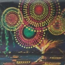 POSTCARD Vancouver B.C. 3D Holographic Fireworks Bridge Boats Vintage picture
