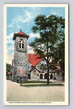 Columbus OH-Ohio, Broad Street Church Of Christ, Religion, Vintage Card Postcard picture