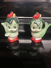Vintage Lefton Green Bird Shakers picture