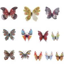 12 Pcs Butterfly Hair Clip Double Wings Realistic Natural Colorful All Sizes picture