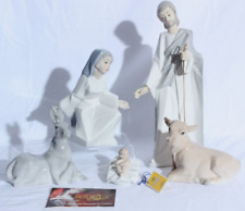 Vintage Tengra Nativity 5 Piece Holy Family Porcelain Figurine Spain Valencia picture
