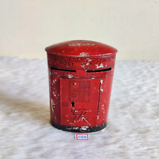 1940s Vintage GR Advertising Post Office Shape Tin Coin Box England Rare M875 picture