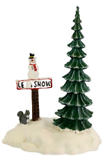 Let it Snow Dept 56 Snowman SIGN Snow Village Christmas #52594 Retired 1998 picture