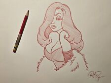 Disney Amblin Jessica Rabbit Character Drawing/sketch signed/drawn Art picture