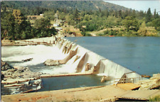 Vtg 1961 Savage Rapids Dam Postcard Rogue River Valley Oregon Posted picture