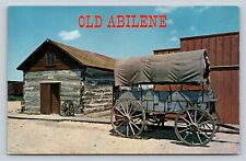 Old Abilene Kansas KS Hickok Log Cabin VINTAGE Postcard picture